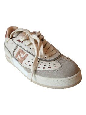 Fendi Match Leather Sneakers Rose